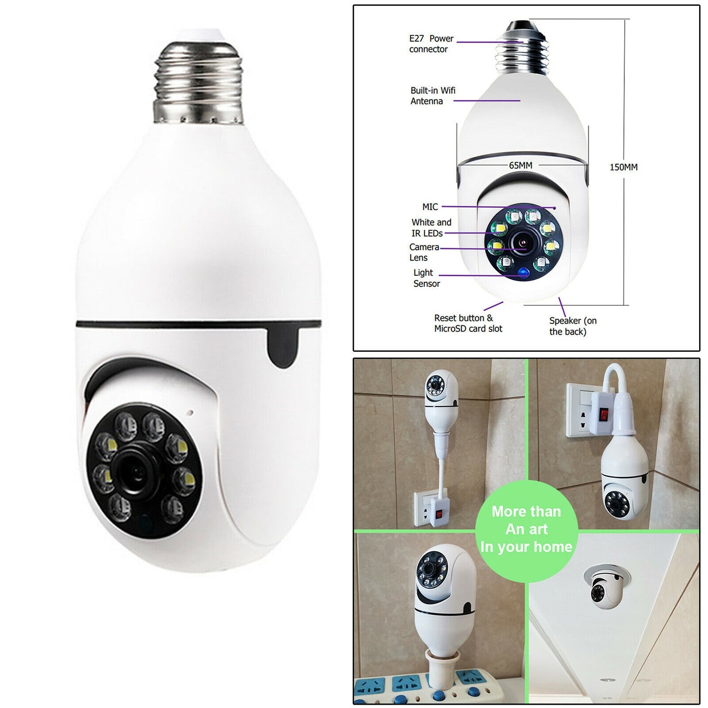 Wifi kamera sijalica 25KM