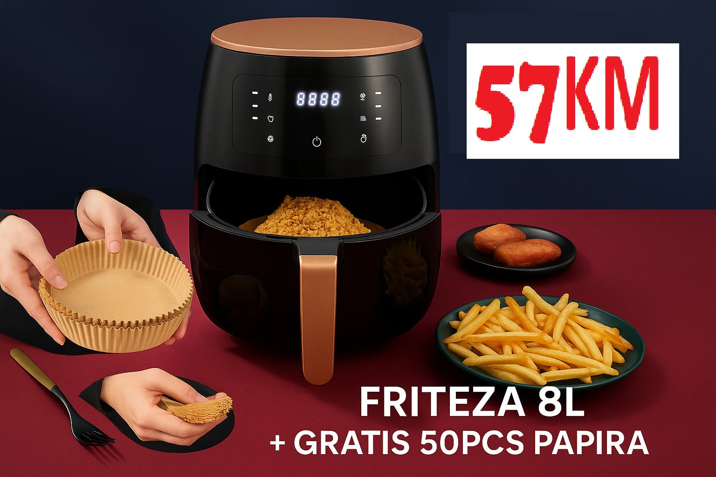 FRITEZA 8L+GRATIS PAPIRI